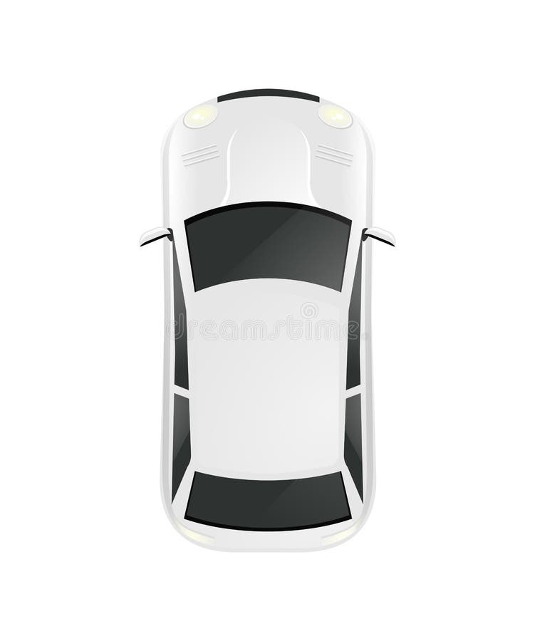 White Car Top Composition stock vector. Illustration of path - 250167305