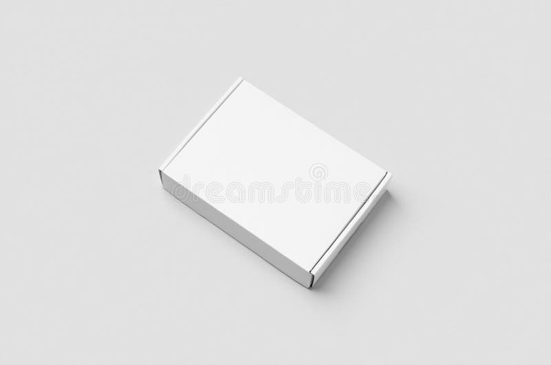 Download Cardboard Postal, Mailing Box Mockup With Opened Lid Stock ...