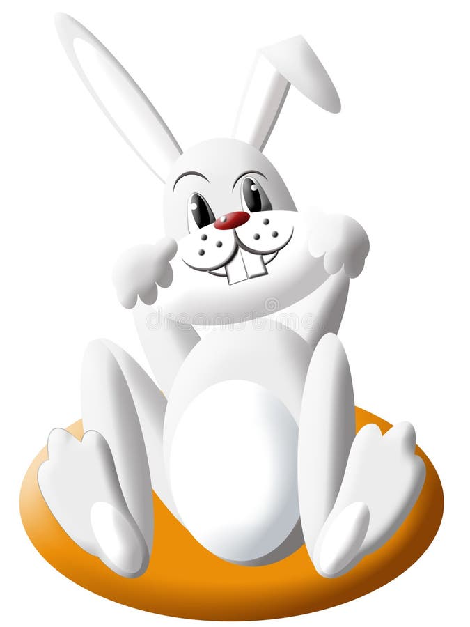 White cartoon rabbit