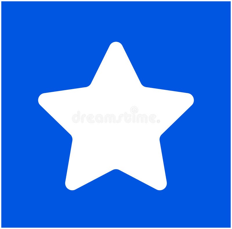 White Carved Star on Blue Background Stock Vector Illustration of