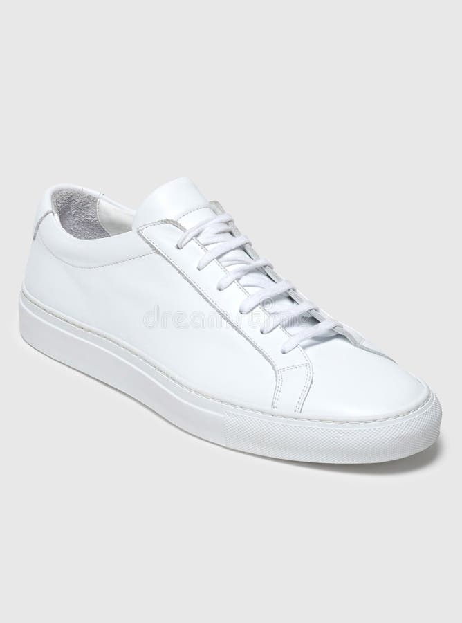 White Casual Sneakers with White Base and White Background, Plain White ...
