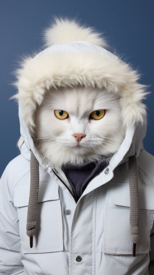 Cat Dressed Tweed Jacket Furry Art Stock Vector (Royalty Free) 443795200