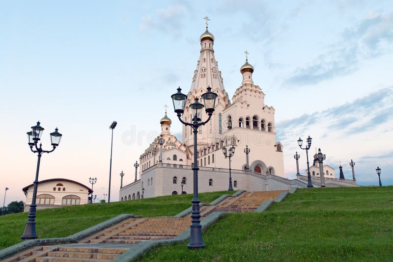 White cathedral at Minsk.Belarus