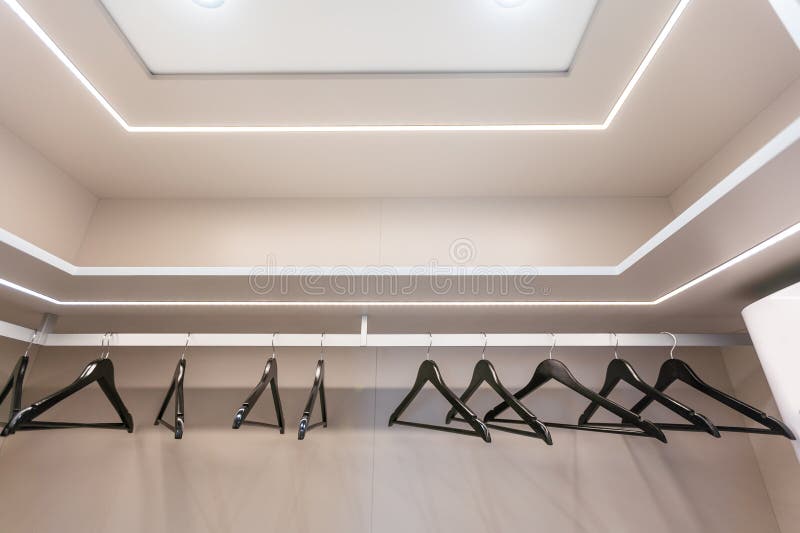 White ceiling with lamps indoors, below view royalty free stock photography