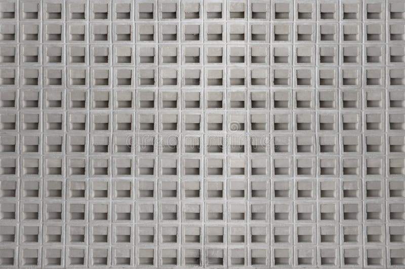 White Cement Wall Pattern with Ventilation Block for Background Stock