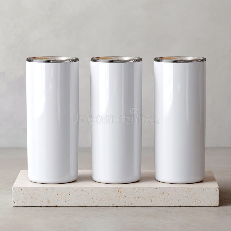 White Ceramic Canisters Kitchen Storage Modern Minimalist Design Elegant Home Decor royalty free illustration