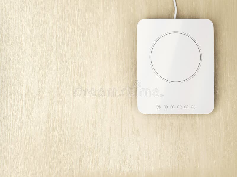 White Ceramic Or Induction Cooktop Stock Illustration Illustration of