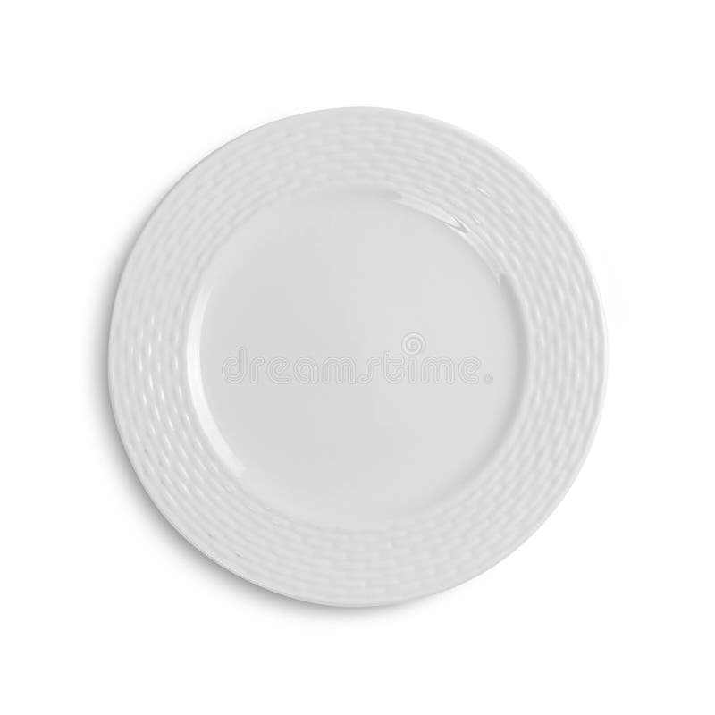 White Ceramic Plate Top View. Close Up Stock Photo Image of ceramics