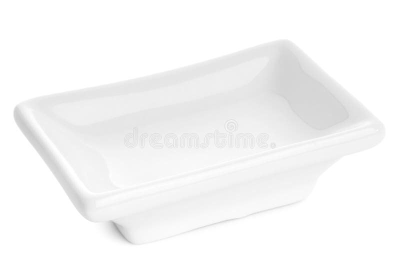 White Ceramics Plate Isolated on White Background Stock Photo Image