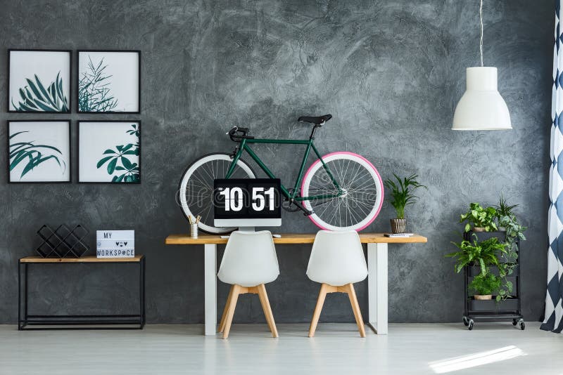 Modern interior with bright posters royalty free stock image Modern interior with bright posters royalty free stock image