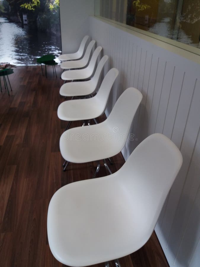 White chairs stock photo. Image of chairs, room, white 97308238