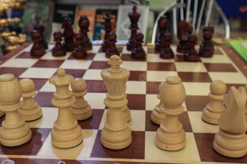 Chess Pieces Board Layout Stock Photo 666380395