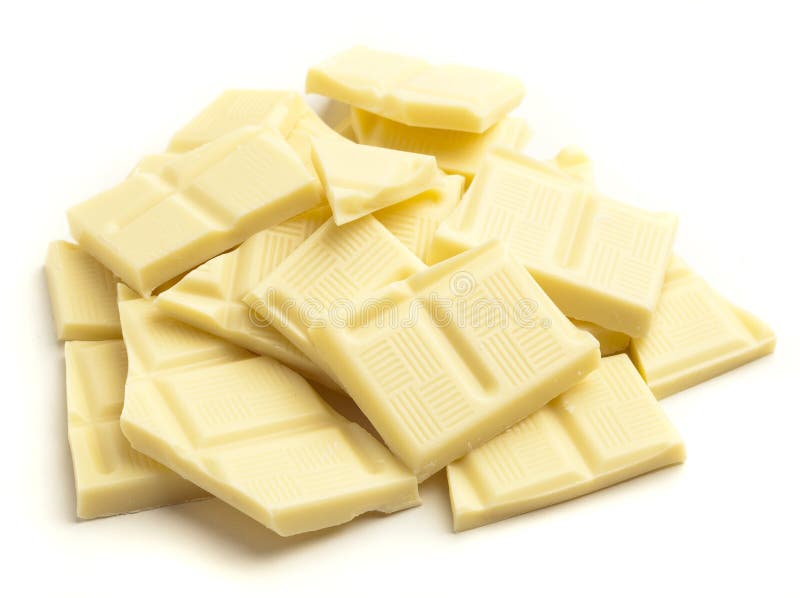 White chocolate pieces stock photo. Image of broken, macro 23070088