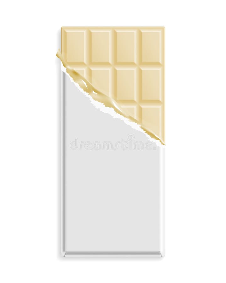 Download White Chocolate Bar In A Blank Wrapper Stock Vector Illustration Of Open Drip 138918766 PSD Mockup Templates