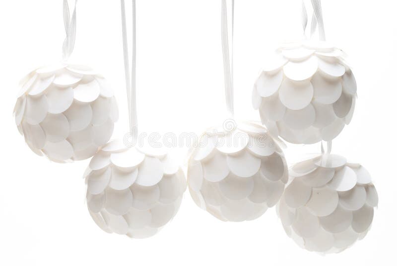 White Christmas Balls Stock Photography Image 17354412