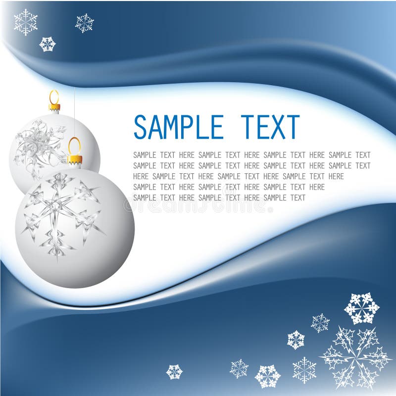 White Christmas Bulbs with Snowflakes Ornaments Stock Illustration ...