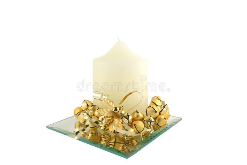 White Christmas Church Candle Stock Photo Image of christmas