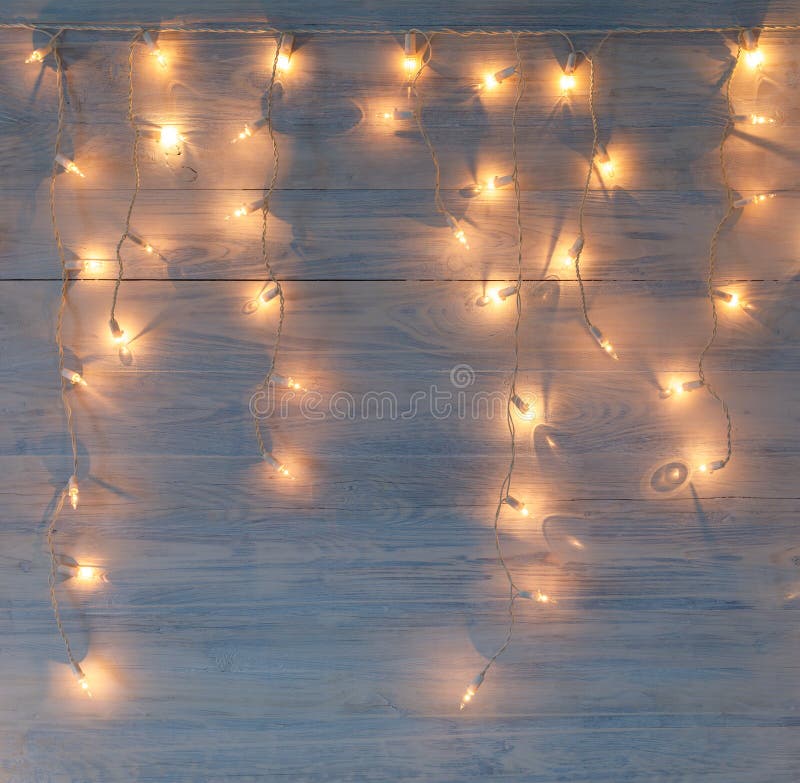 White christmas lights background