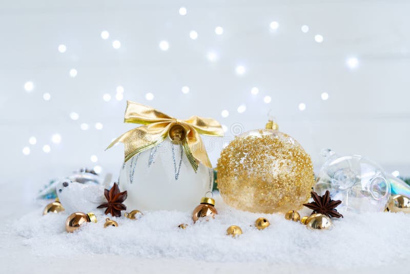 White christmas with snow stock image. Image of december - 126333055