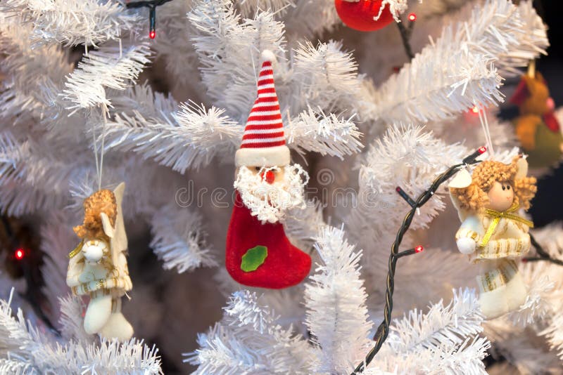 White Christmas Tree royalty free stock images