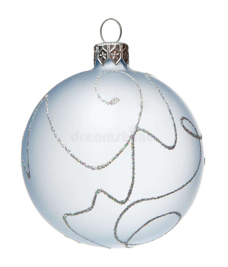 White Christmas tree ball, isolated