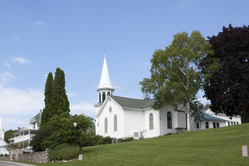 White church on a sunny summer day. Holy hill wisconsin stock images, royalty-free photos and pictures