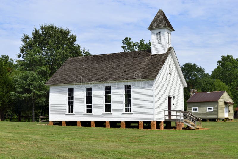 White church in rural Georgia, USA