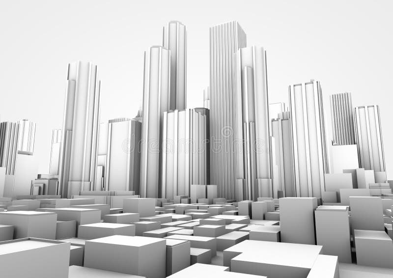 White city skyline stock illustration. Illustration of background