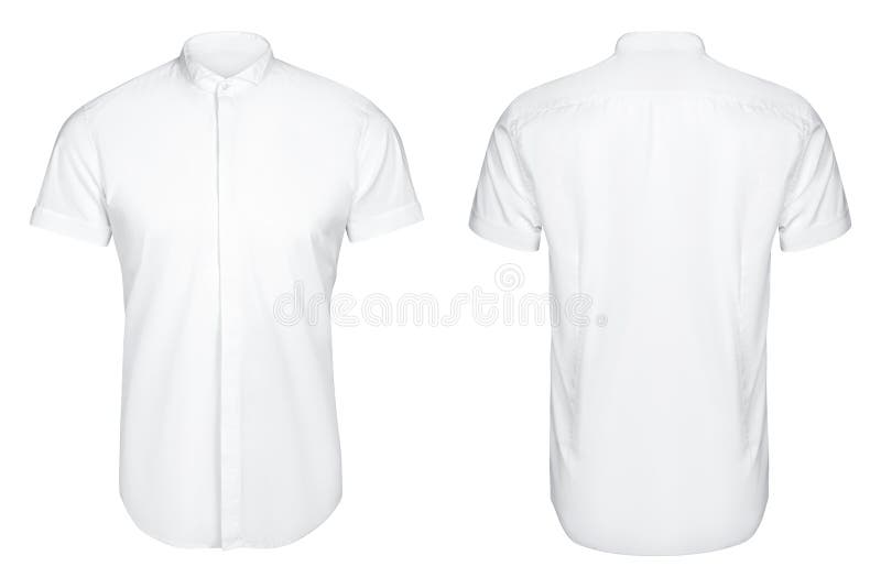 Short Sleeved T-shirt Isolated on White Background Cotton Shirt ...