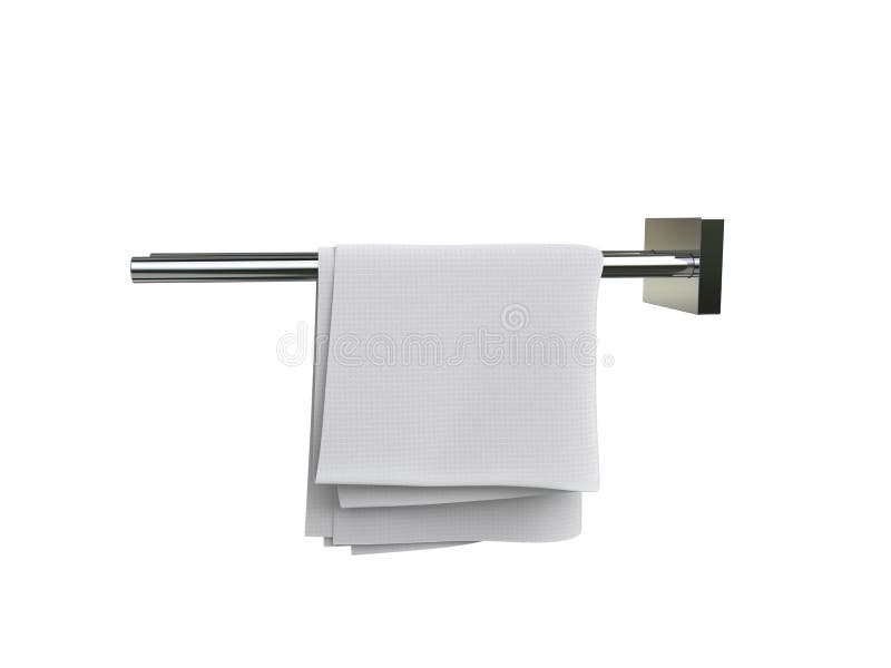 White clean dish cloth on cloth rack royalty free stock photography