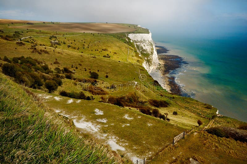 White Cliffs of Dover from Sea Stock Image - Image of sailing, channel ...