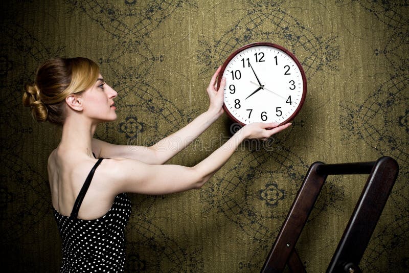 White clock on the wall