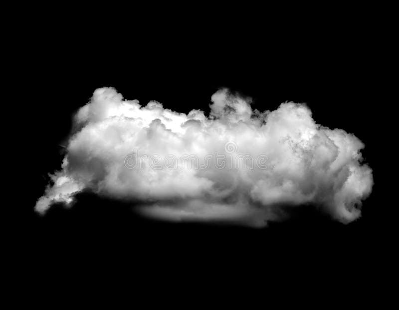 White Cloud Isolated on a Black Background Realistic Cloud. Stock Photo -  Image of summer, beautiful: 143248206