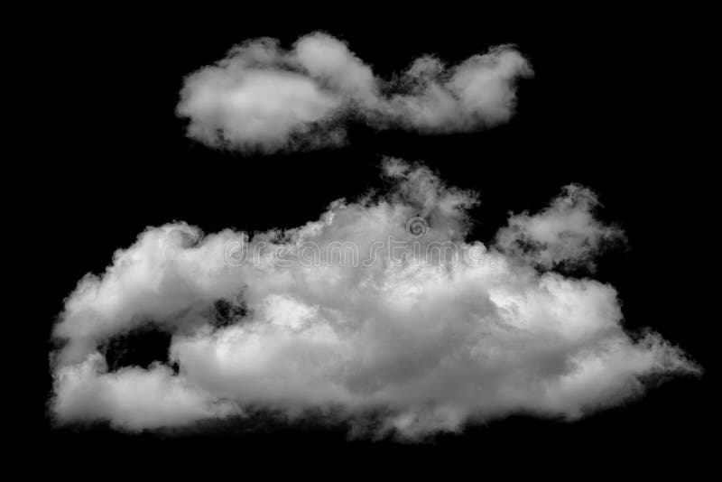 White Cloud Isolated Over a Black Background Realistic Cloud Stock Photo Image of weather