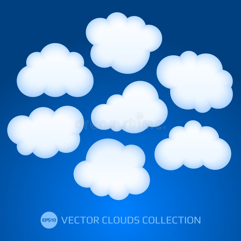 White Cloud Vector Illustration Stock Vector - Illustration of nature