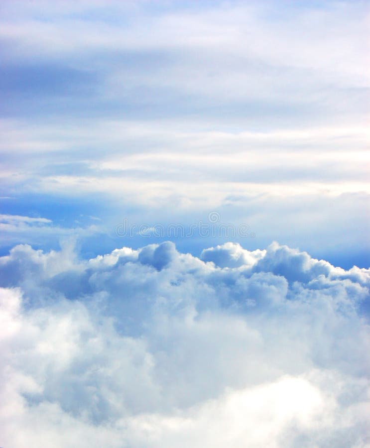 White clouds on blue skies background