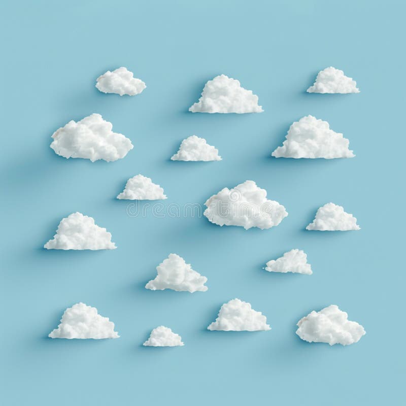 White Clouds on Blue Sky for Design Creative Version Ailable in Clouds