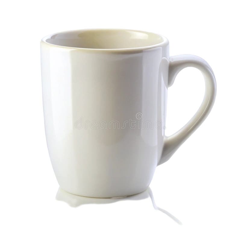 White coffee mug isolated on transparent background vector illustration
