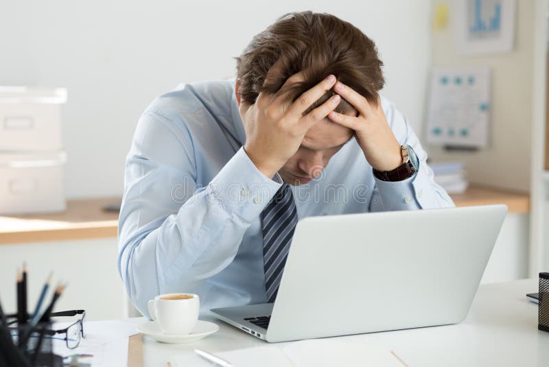 White collar worker hold hand in hands at workplace