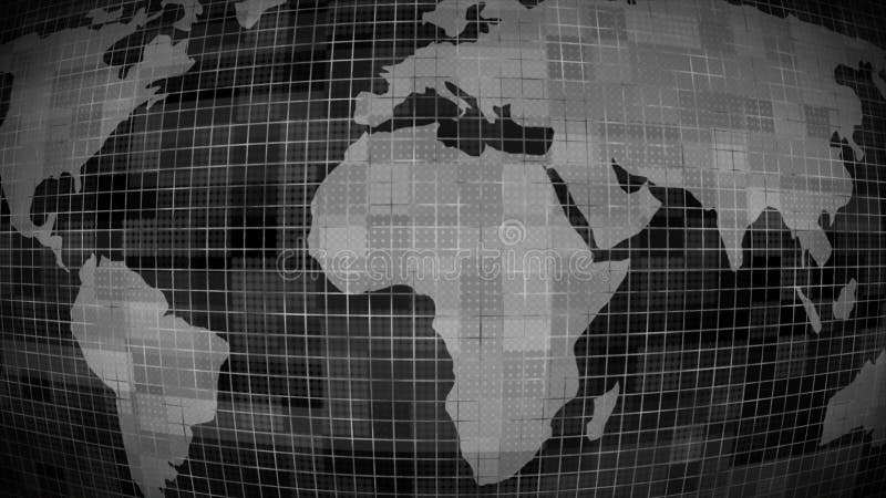 White color futuristic world map geographical background, hi-tech map of planet earth on black background royalty free illustration