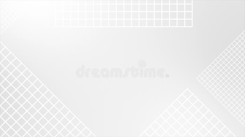 White color grid design box pattern abstract geometrical loop able futuristic background vector illustration
