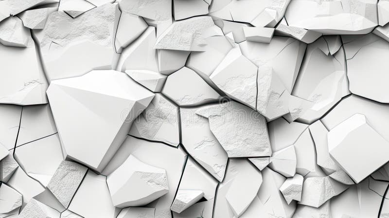 White Color, Minimalist Style, Wallpaper with a Geometric Seamless