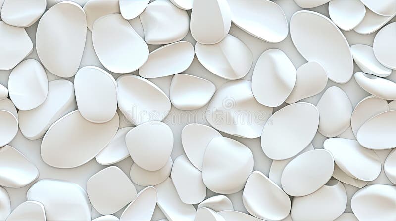 White Color, Minimalist Style, Wallpaper with a Geometric Seamless