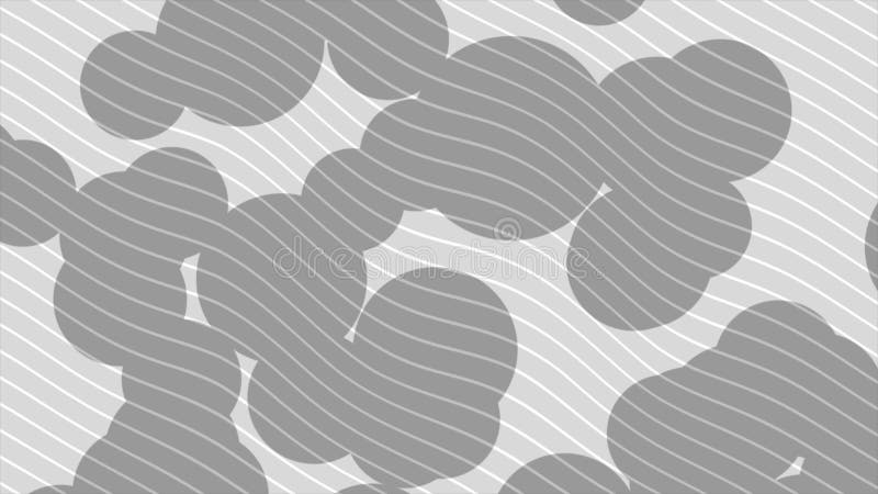 White color wavy pattern repeating lines with floating bubbles loop able background vector illustration