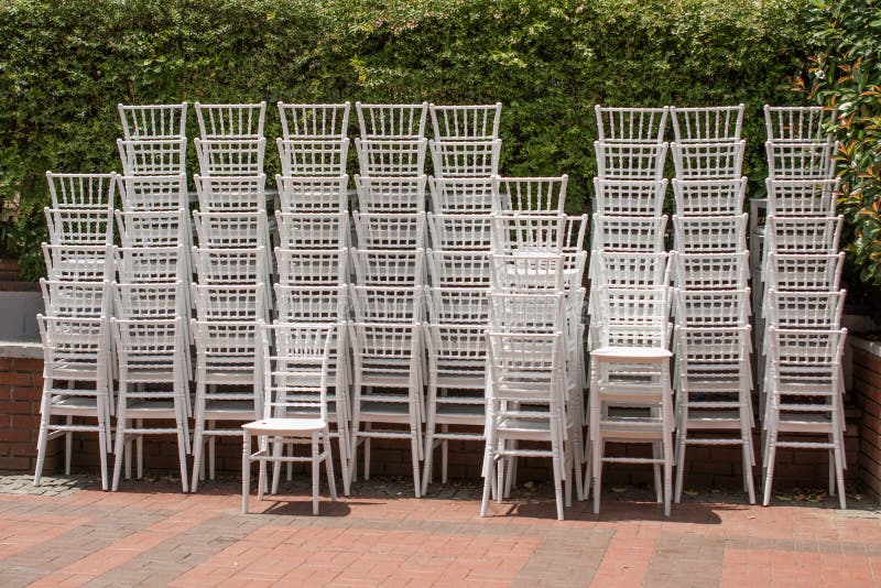 White color wooden chairs