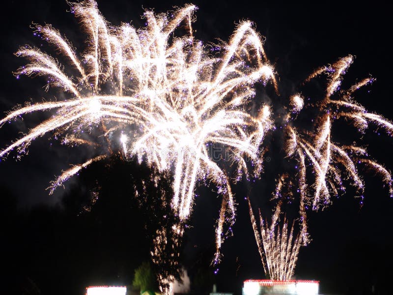 White colorful fireworks