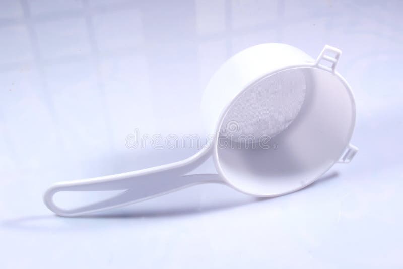 A White Colour Plastic Tea Filter. Stock Image Image of manufacturing