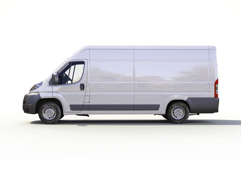 White Commercial Delivery Van Stock Image Image 34047521