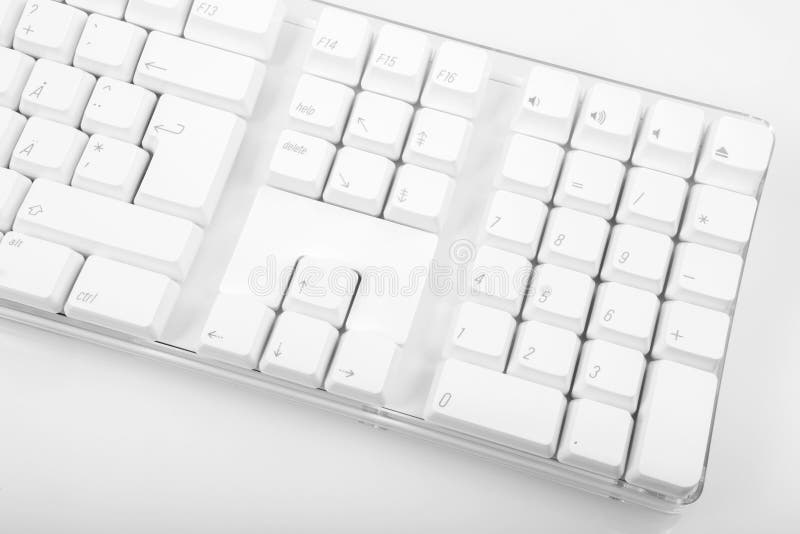 White computer keyboard royalty free stock image