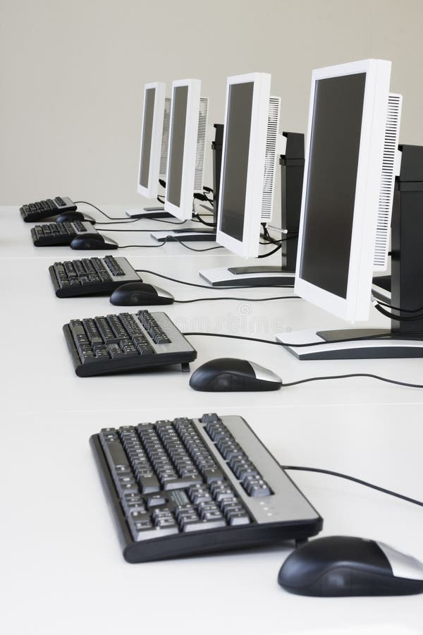 Computer training center stock image. Image of workstation - 6664293